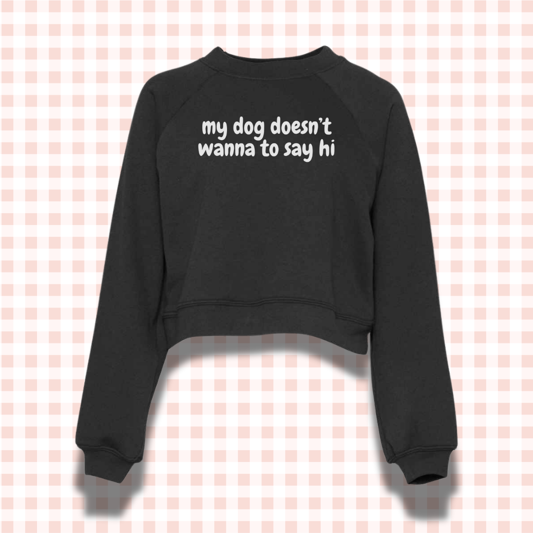 Custom Branded Cropped Sweatshirt with slogan