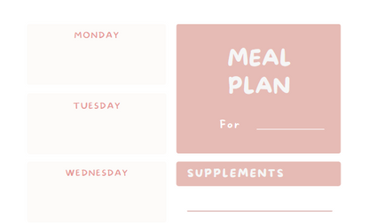 Digital Weekly Meal Planner Notepad - A5